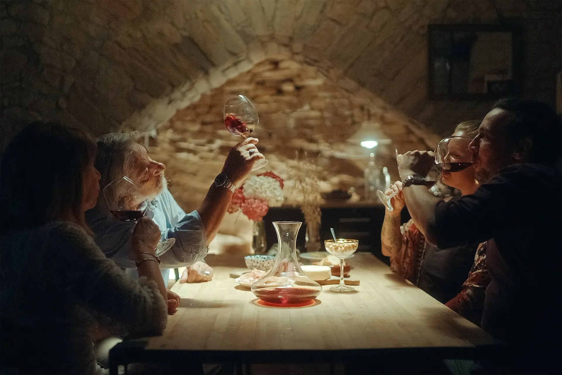 Dining table with local food